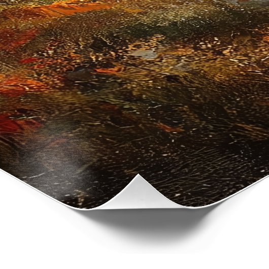 秋素朴の教会の水の色絵を描の ポスター (コーナー)