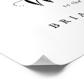 秋素朴の書結婚道の歓迎サイン ポスター (角)