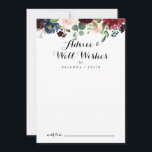 秋素朴の書結婚道の願い アドバイスカード<br><div class="desc">この秋の素朴な書結婚道の願い事アドバイスカードは完璧なモダンの結婚ための。このデザインは、ブルゴーニュ、レッド、ネイビー、ブルーと赤面が輝き、優雅な手の花色彩の鮮やか、自然の美しいを備えインスパイアている。これらのカードはs、結婚ブライダルシャワー、ベビーシャワー、卒業式パーティーなどに最適だ。新郎新婦の名前、両親または卒業生の名前でカードをパーソナライズ。</div>