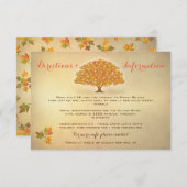 秋素朴の木のラ結婚イフの情報カード エンクロージャーカード (正面/裏面)