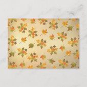 秋素朴の木のラ結婚イフの情報カード エンクロージャーカード (裏面)