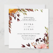 秋素朴の森結婚植物園 招待状 (正面)