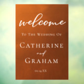 秋素朴の歓迎を燃えたオレンジ結婚色 ウィンドウサイン (シート3)