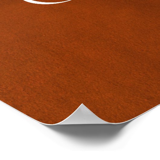 秋素朴の歓迎を燃えたオレンジ結婚色 ポスター (角)