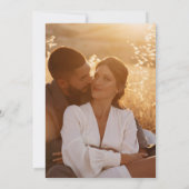 秋素朴の秋離れの写真結婚の 招待状 (裏面)