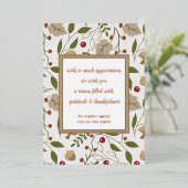 秋素朴の紅葉感謝の気持ち 箔シーズンカード (立ち正面)