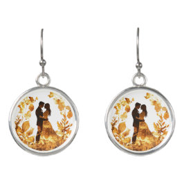 秋素朴の結婚イヤリング イヤリング