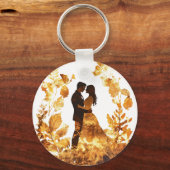 秋素朴の結婚キーチェーン キーホルダー (正面)