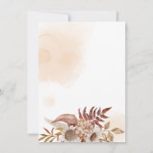 秋素朴の結婚フローラデザイン 招待状 (裏面)