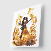 秋素朴の結婚壁時計 スクエア壁時計 (傾斜)