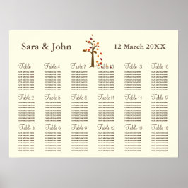 秋素朴の結婚座席表 ポスター