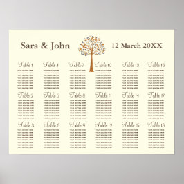 秋素朴の結婚座席表 ポスター