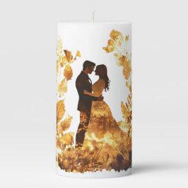 秋素朴の結婚柱キャンドル