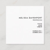 秋素朴の花とアクーズオンダンボーフェイクド スクエア名刺 (裏面)