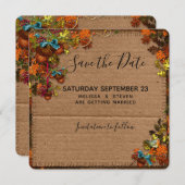 秋素朴の花とアクーズオンダンボーフェイクド セーブザデート (正面/裏面)