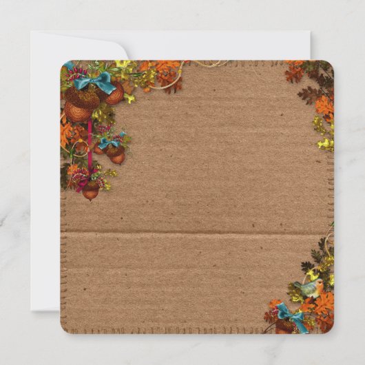 秋素朴の花とアクーズオンダンボーフェイクド セーブザデート (裏面)