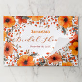 秋素朴の花ブライダルシャワー紙ランチョンマット ペーパーパッド (折り畳み)