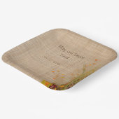 秋素朴の花結婚の紙プレート ペーパープレート (傾斜あり)