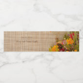 秋素朴の花結婚水瓶札 ペットボトルラベル (シングルラベル)