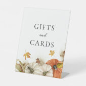 秋素朴の贈り物とカー結婚ドのサイン 台座サイン (正面)