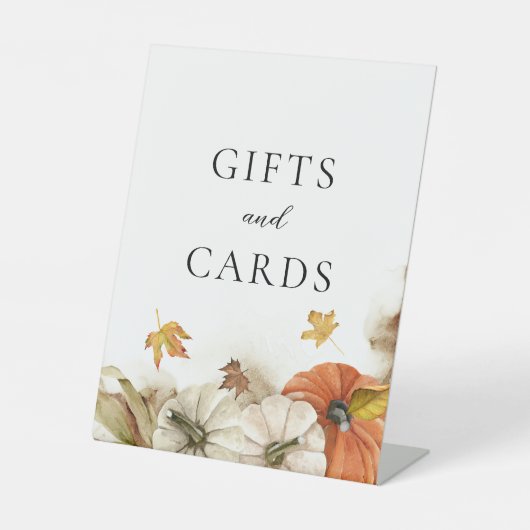 秋素朴の贈り物とカー結婚ドのサイン 台座サイン (正面)