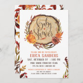 秋素朴の赤ちゃんシャワー招待状 招待状 (正面/裏面)