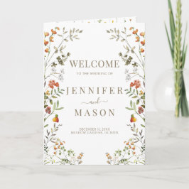 秋素朴の野花フローラの結婚折り畳み プログラム