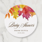 秋素朴の離れ赤ちゃんシャワー フェイバータグ (正面)