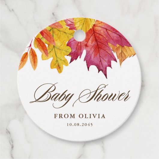 秋素朴の離れ赤ちゃんシャワー フェイバータグ (正面)