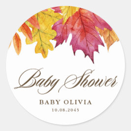 秋素朴の離れ赤ちゃんシャワー ラウンドシール