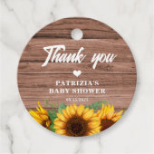秋素朴ひまわり |赤ちゃんシャワー フェイバータグ (正面)