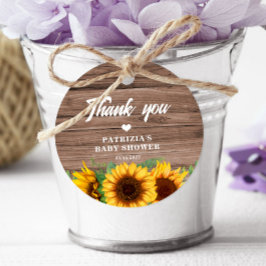 秋素朴ひまわり |赤ちゃんシャワー フェイバータグ