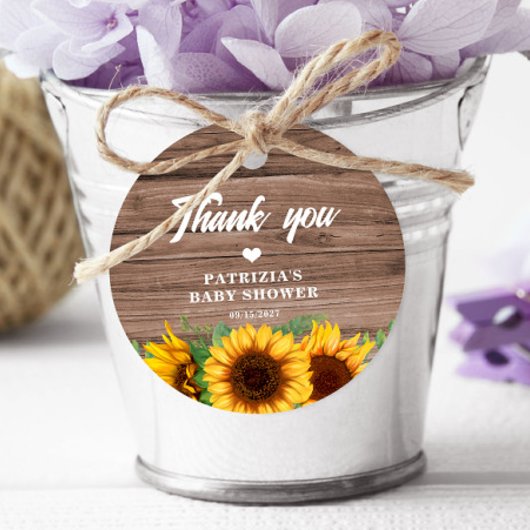 秋素朴ひまわり |赤ちゃんシャワー フェイバータグ