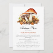 秋素朴または秋のカップルのシャワー 招待状 (正面)