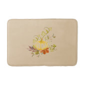 秋素朴イエローベージュと金ゴールド秋 バスマット (正面)