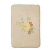 秋素朴イエローベージュと金ゴールド秋 バスマット (正面縦)