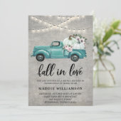 秋素朴インラブカボチャフローラブライダルシャワー 招待状 (スタンド正面)