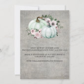 秋素朴インラブカボチャフローラブライダルシャワー 招待状 (裏面)