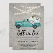 秋素朴インラブカボチャフローラブライダルシャワー 招待状 (正面/裏面)