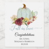 秋素朴インラブブルーパンプキンブルゴーニュフローラ ワインラベル (シングルラベル)