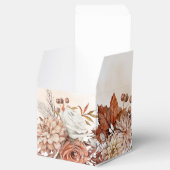 秋素朴ウィンターブラウンフローラ結婚式の引き出物ボックス フェイバーボックス (オープン)