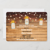 秋素朴ウッドライト&メイソンジャーブライダルシャワー 招待状 (正面)