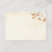 秋素朴オレンジカボチャ&フラワーズ エンクロージャーカード (裏面)