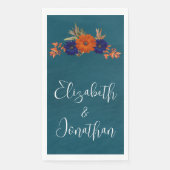 秋素朴オレンジネイビーブルーフローラ結婚ズ (正面)