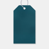 秋素朴オレンジネイビーブルーフローラ結婚ズ ギフトタグ (裏面)