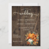 秋素朴オータムカボチャ結婚式招待状 招待状 (正面)