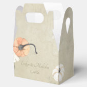 秋素朴オータムホワイトオレンジカボチャ結婚ンス フェイバーボックス (オープン)