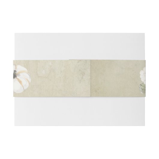 秋素朴オータムホワイトオレンジカボチャ結婚ンス 招待状ベリーバンド (裏面例)