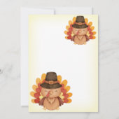 秋素朴カボチャのゴッブルフレンドディナーディナー 招待状 (裏面)
