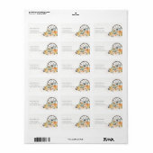 秋素朴カボチャのリーフィフローラホイールアドレス ラベル (フルシート)